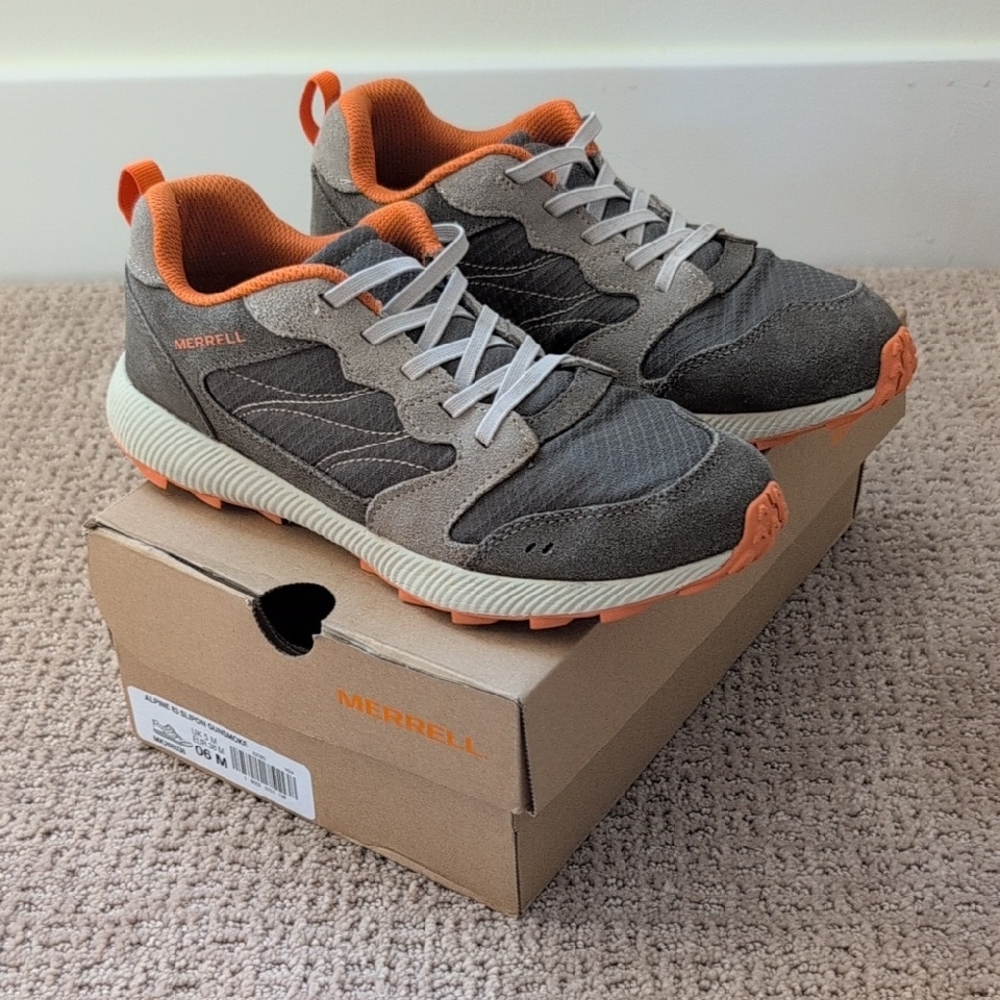 Merrell Men's Athletic Shoes in Gray and Orange